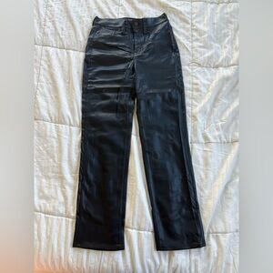 J. Crew Black Faux Leathers Women's Pants